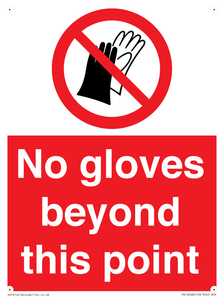 No gloves beyond this point